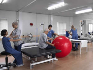 Sesión de fisioterapia neurológica