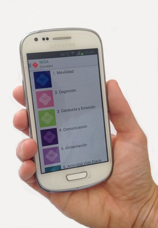 Imagen de la aplicación de daño cerebral en un móvil