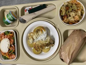 Bandeja de comida del Hospital Aguas Vivas