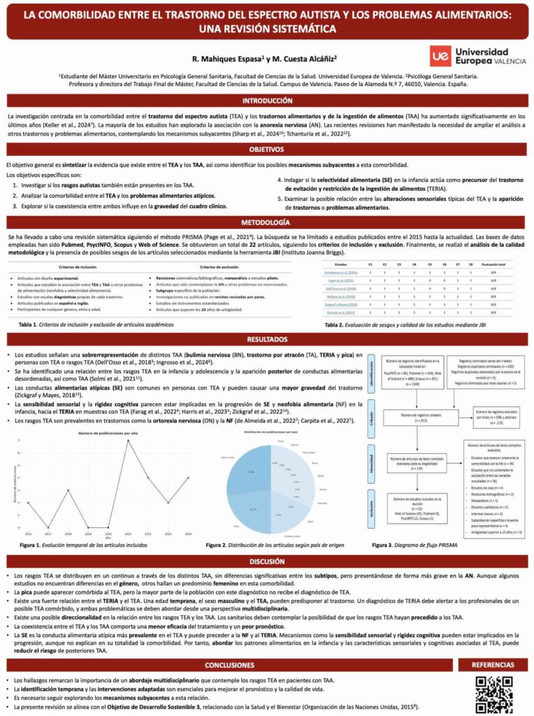 poster tea alimentacion ¿Qué nos dice la evidencia científica sobre autismo y trastornos alimentarios?